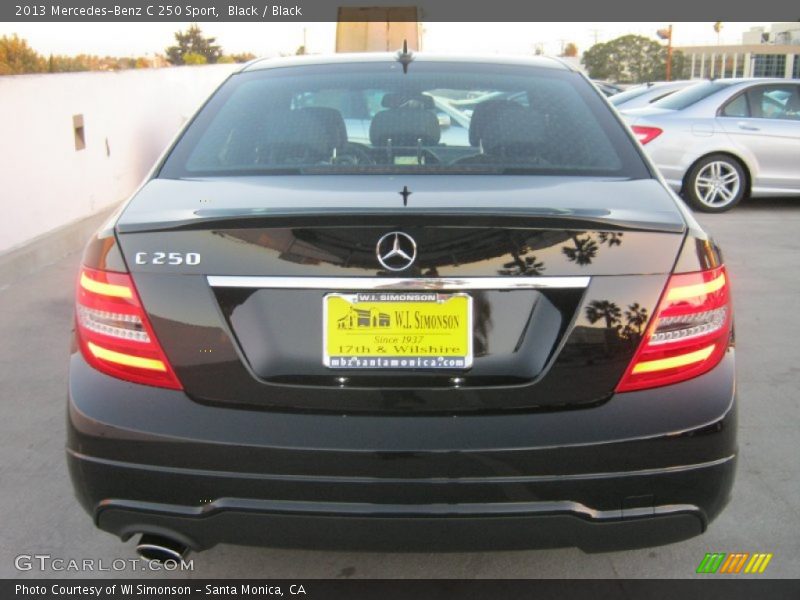 Black / Black 2013 Mercedes-Benz C 250 Sport