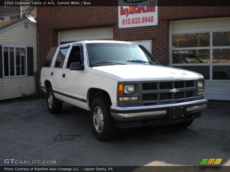 Summit White / Blue 1999 Chevrolet Tahoe LS 4x4