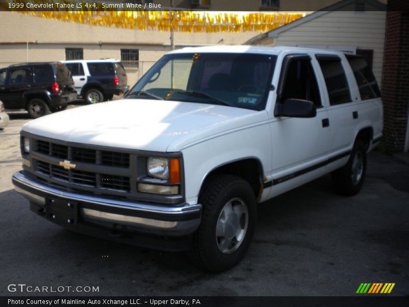 Summit White / Blue 1999 Chevrolet Tahoe LS 4x4