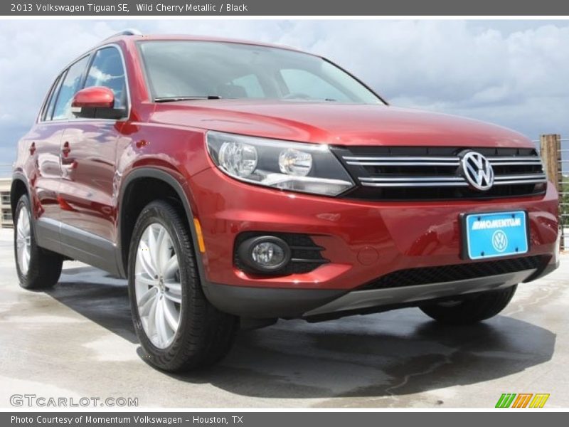 Wild Cherry Metallic / Black 2013 Volkswagen Tiguan SE