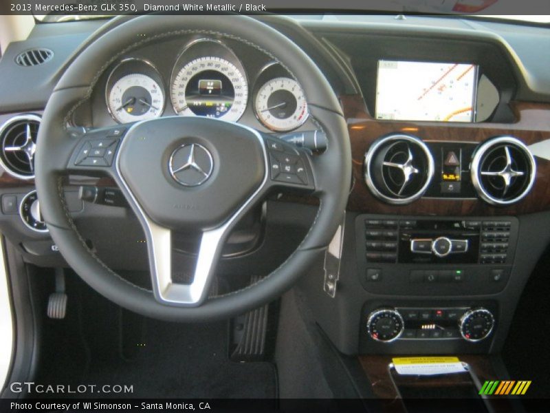 Diamond White Metallic / Black 2013 Mercedes-Benz GLK 350