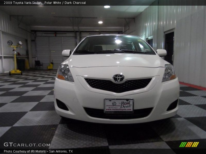 Polar White / Dark Charcoal 2009 Toyota Yaris Sedan