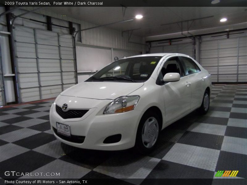 Polar White / Dark Charcoal 2009 Toyota Yaris Sedan