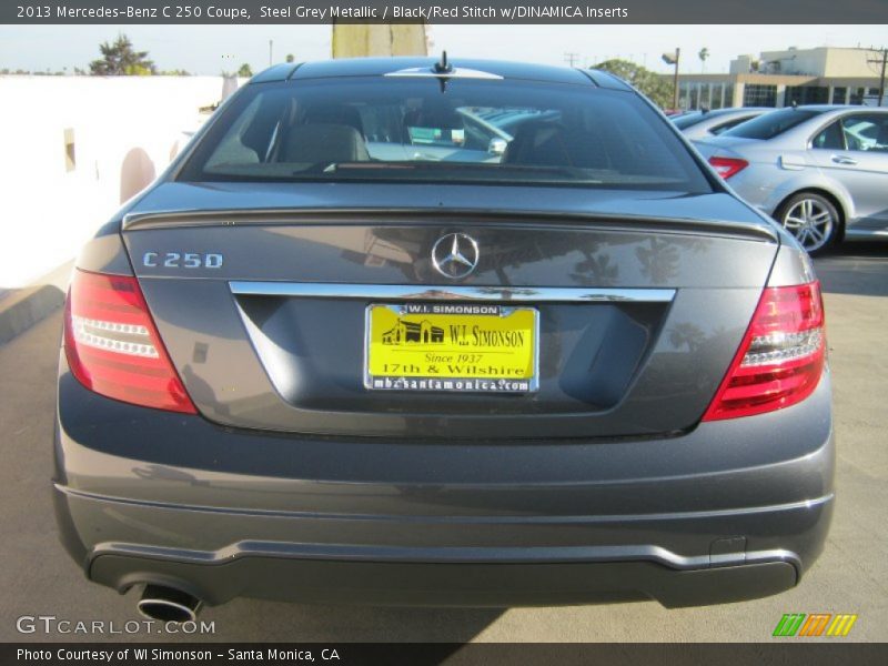 Steel Grey Metallic / Black/Red Stitch w/DINAMICA Inserts 2013 Mercedes-Benz C 250 Coupe