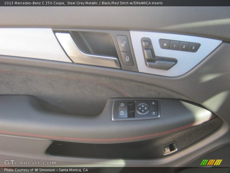 Steel Grey Metallic / Black/Red Stitch w/DINAMICA Inserts 2013 Mercedes-Benz C 250 Coupe