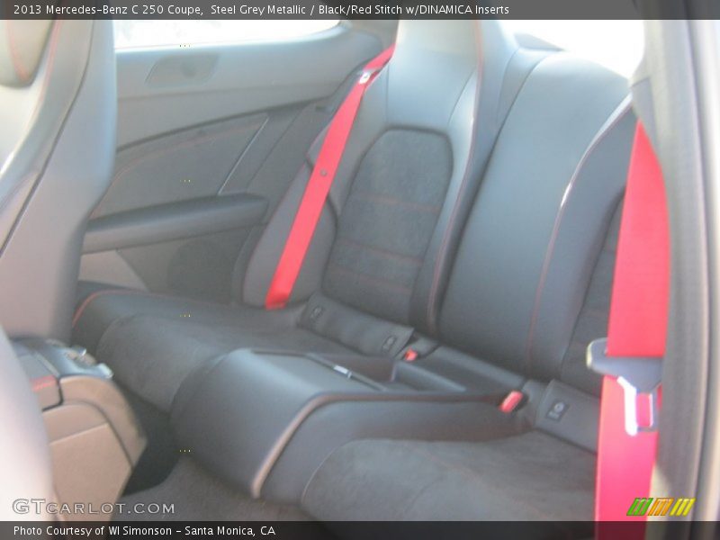 Steel Grey Metallic / Black/Red Stitch w/DINAMICA Inserts 2013 Mercedes-Benz C 250 Coupe