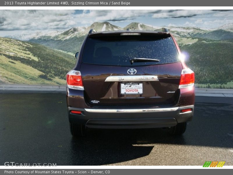 Sizzling Crimson Mica / Sand Beige 2013 Toyota Highlander Limited 4WD