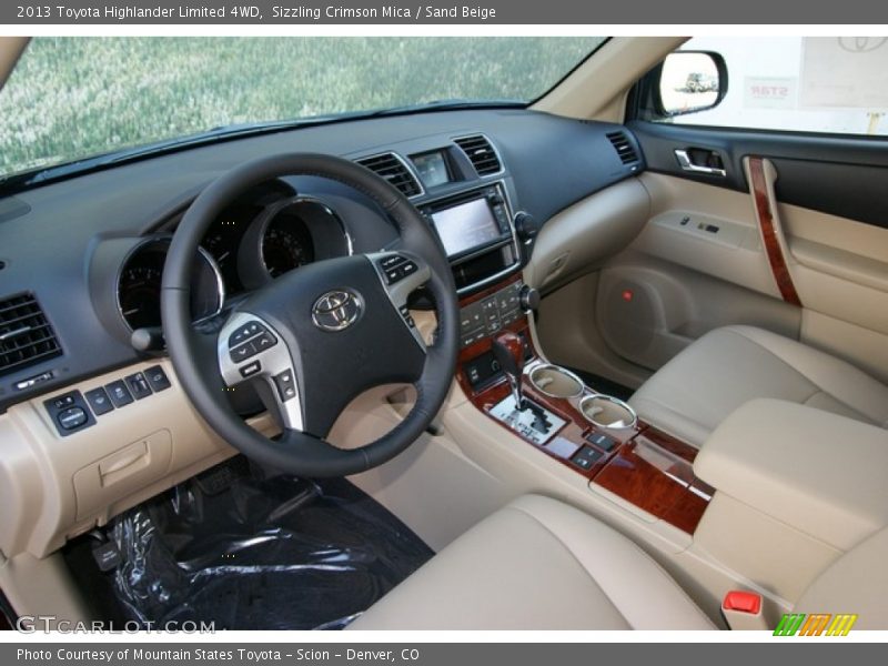 Sizzling Crimson Mica / Sand Beige 2013 Toyota Highlander Limited 4WD