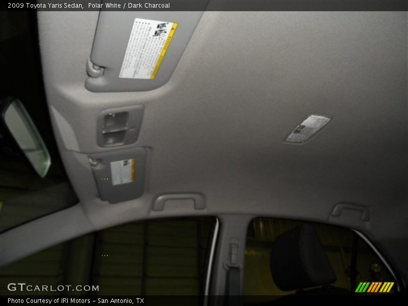 Polar White / Dark Charcoal 2009 Toyota Yaris Sedan