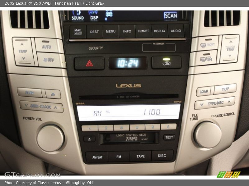 Tungsten Pearl / Light Gray 2009 Lexus RX 350 AWD
