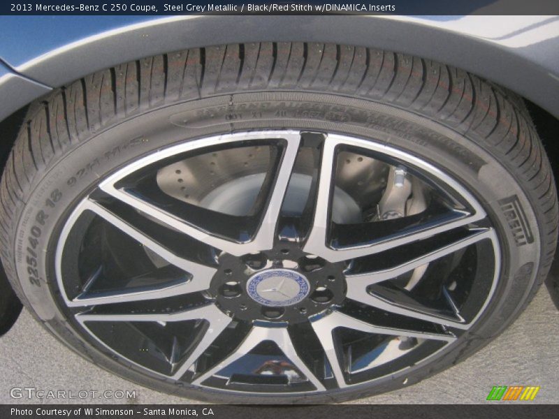 Steel Grey Metallic / Black/Red Stitch w/DINAMICA Inserts 2013 Mercedes-Benz C 250 Coupe