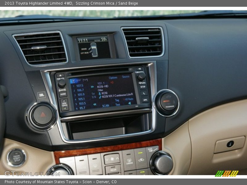 Sizzling Crimson Mica / Sand Beige 2013 Toyota Highlander Limited 4WD