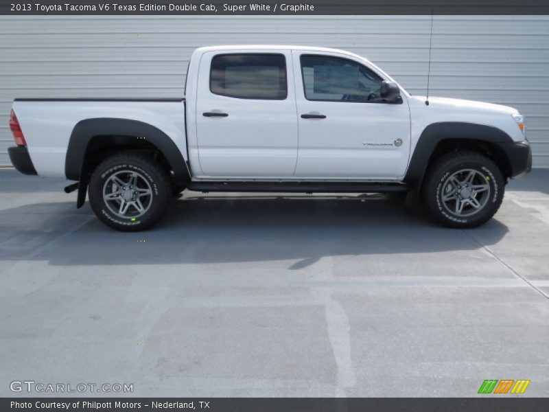 Super White / Graphite 2013 Toyota Tacoma V6 Texas Edition Double Cab