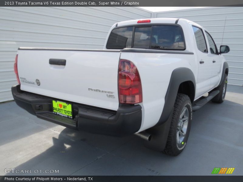 Super White / Graphite 2013 Toyota Tacoma V6 Texas Edition Double Cab