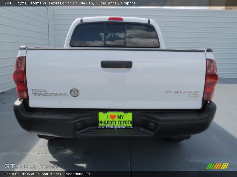 Super White / Graphite 2013 Toyota Tacoma V6 Texas Edition Double Cab