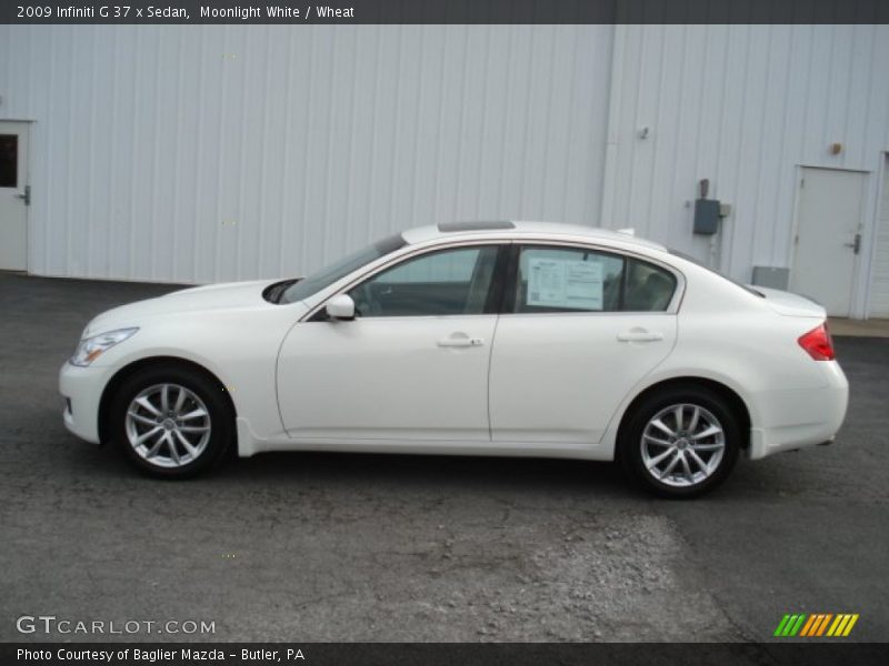 Moonlight White / Wheat 2009 Infiniti G 37 x Sedan
