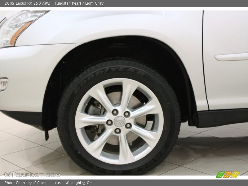 Tungsten Pearl / Light Gray 2009 Lexus RX 350 AWD