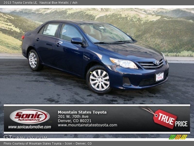 Nautical Blue Metallic / Ash 2013 Toyota Corolla LE