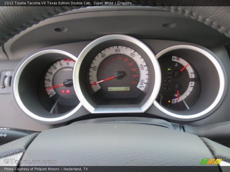 Super White / Graphite 2013 Toyota Tacoma V6 Texas Edition Double Cab