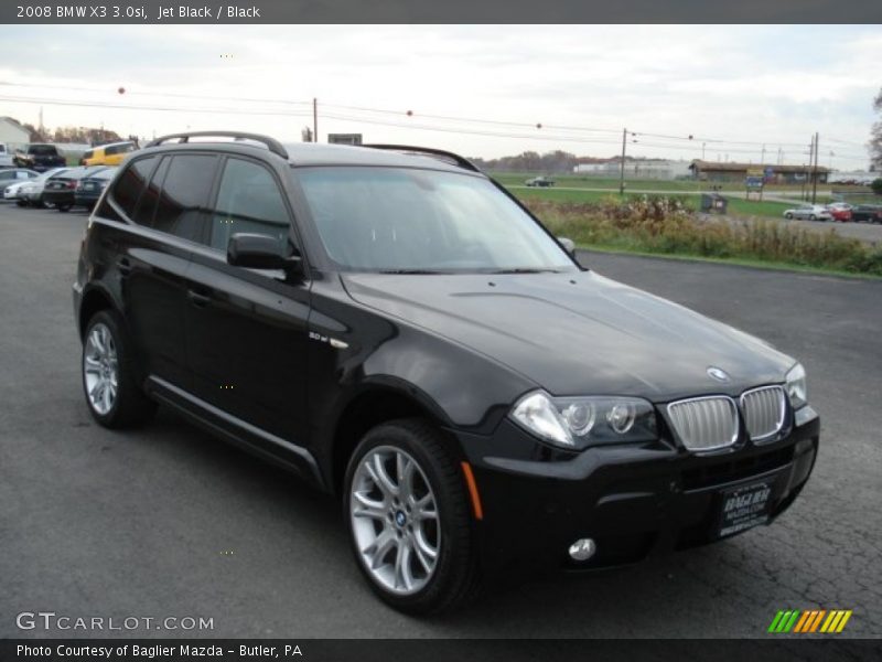 Jet Black / Black 2008 BMW X3 3.0si