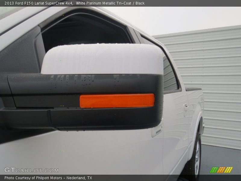 White Platinum Metallic Tri-Coat / Black 2013 Ford F150 Lariat SuperCrew 4x4