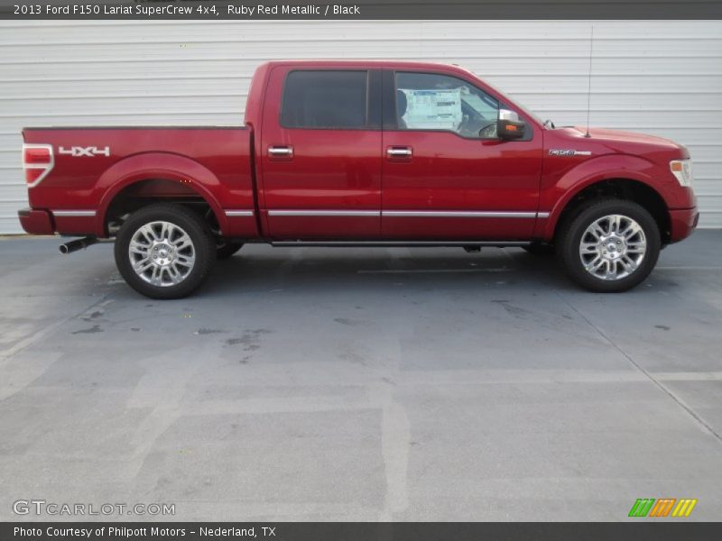 Ruby Red Metallic / Black 2013 Ford F150 Lariat SuperCrew 4x4