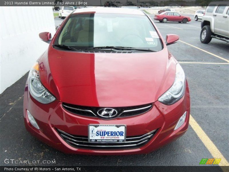Red Allure / Beige 2013 Hyundai Elantra Limited