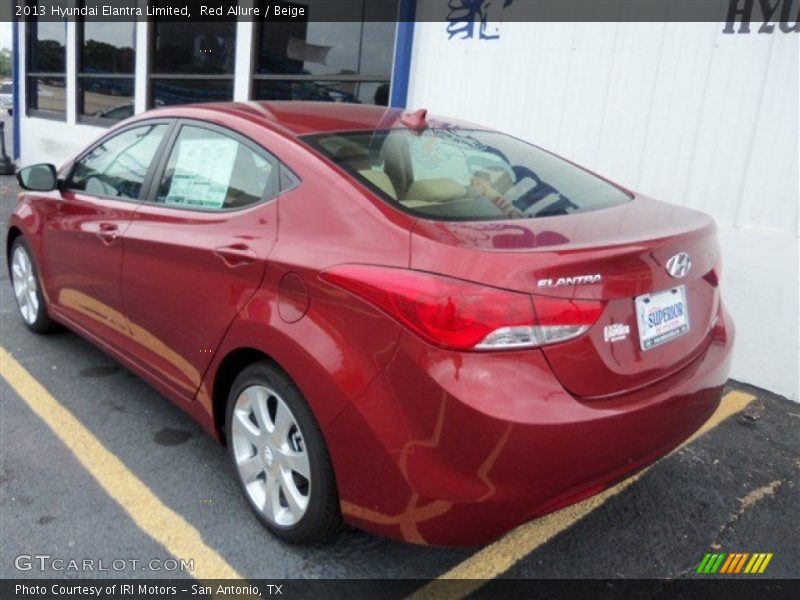 Red Allure / Beige 2013 Hyundai Elantra Limited