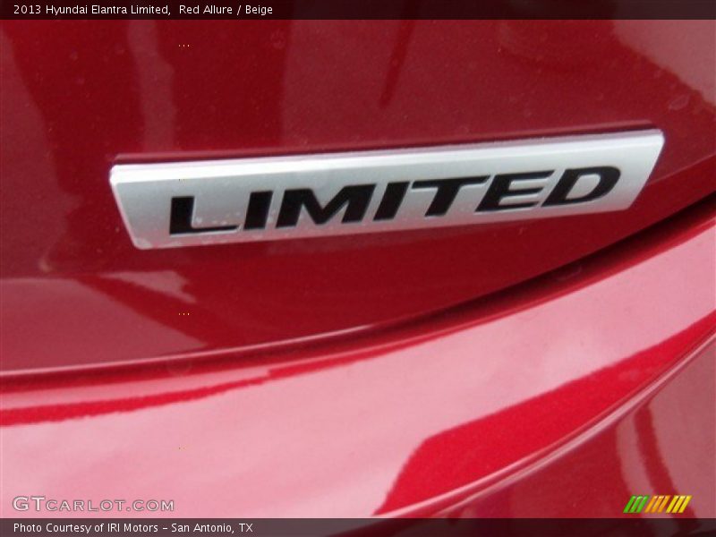 Red Allure / Beige 2013 Hyundai Elantra Limited