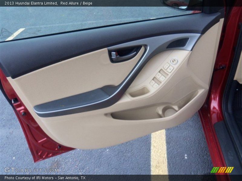 Red Allure / Beige 2013 Hyundai Elantra Limited