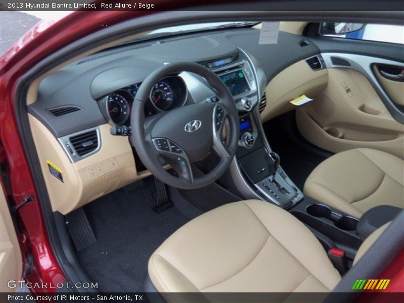 Red Allure / Beige 2013 Hyundai Elantra Limited