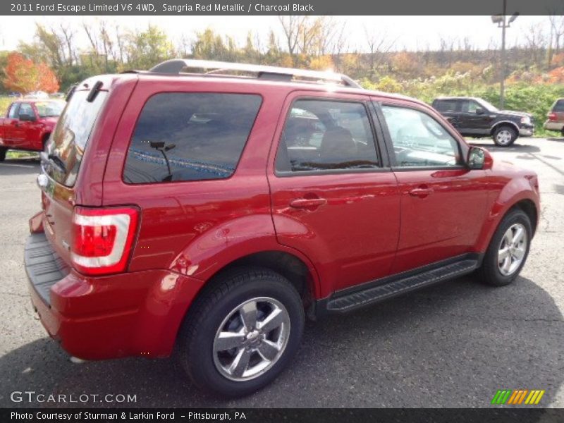 Sangria Red Metallic / Charcoal Black 2011 Ford Escape Limited V6 4WD