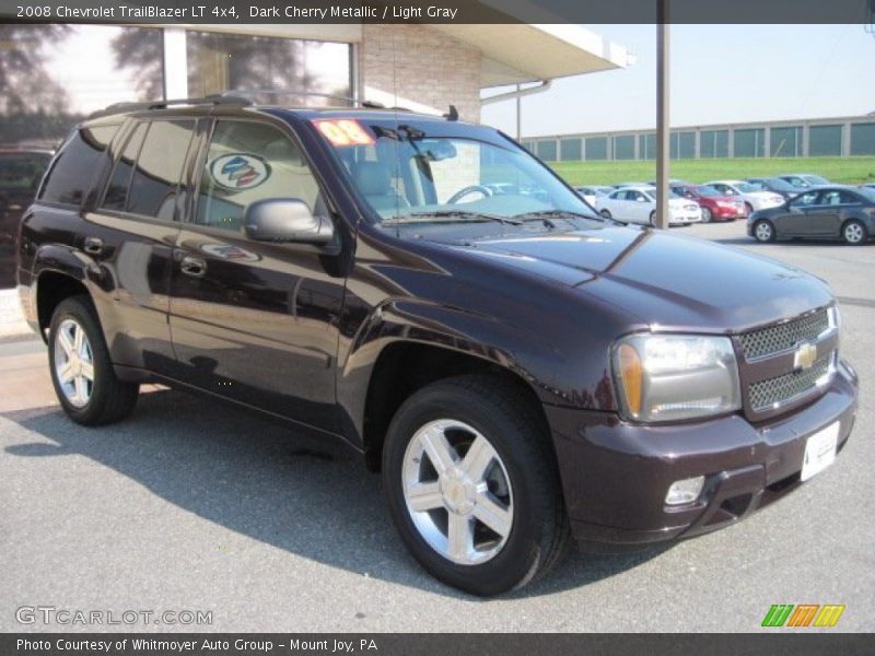 Dark Cherry Metallic / Light Gray 2008 Chevrolet TrailBlazer LT 4x4