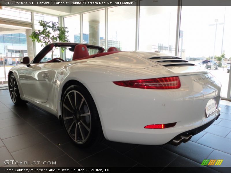 White / Carrera Red Natural Leather 2013 Porsche 911 Carrera S Cabriolet