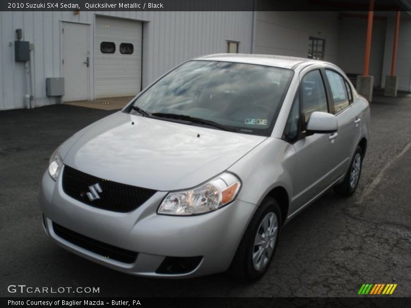 Quicksilver Metallic / Black 2010 Suzuki SX4 Sedan