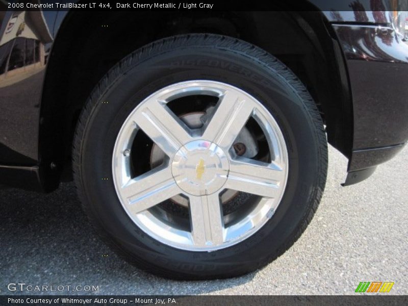 Dark Cherry Metallic / Light Gray 2008 Chevrolet TrailBlazer LT 4x4