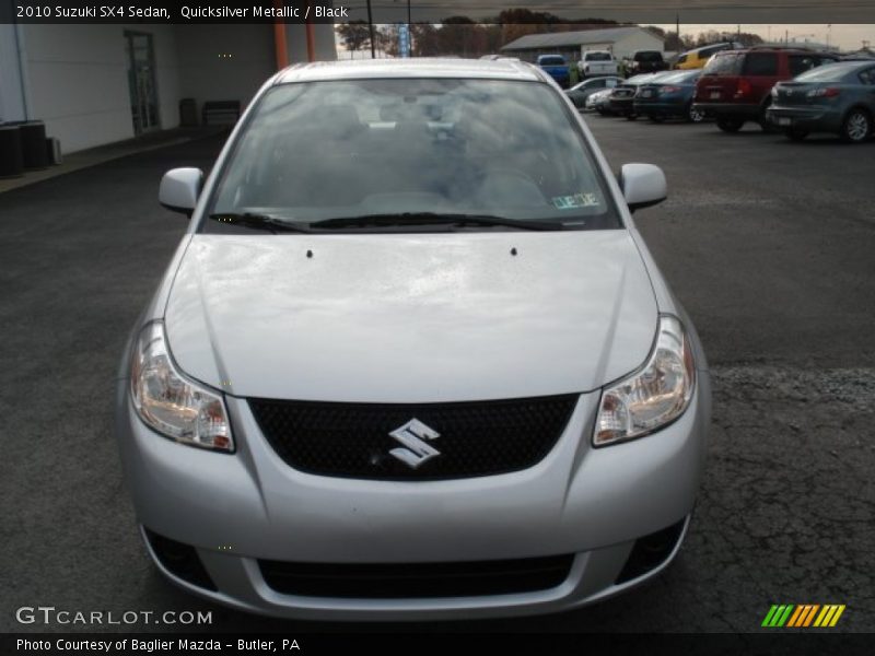 Quicksilver Metallic / Black 2010 Suzuki SX4 Sedan
