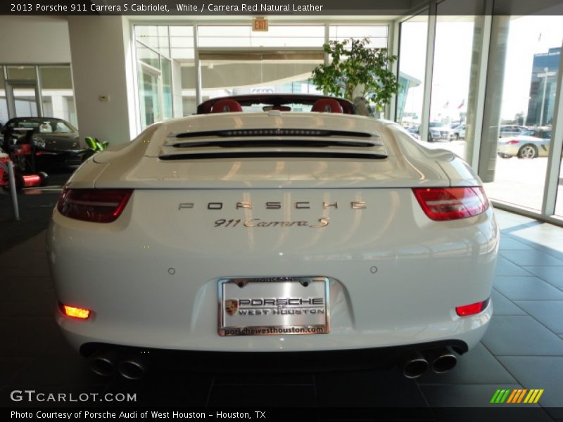White / Carrera Red Natural Leather 2013 Porsche 911 Carrera S Cabriolet