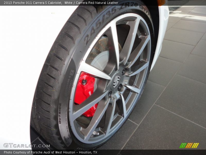 White / Carrera Red Natural Leather 2013 Porsche 911 Carrera S Cabriolet