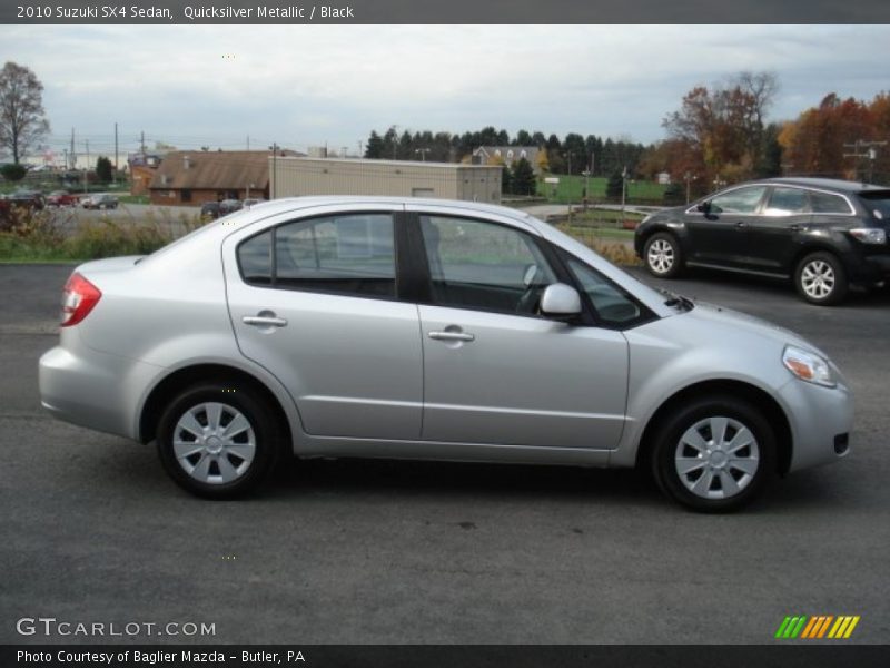 Quicksilver Metallic / Black 2010 Suzuki SX4 Sedan