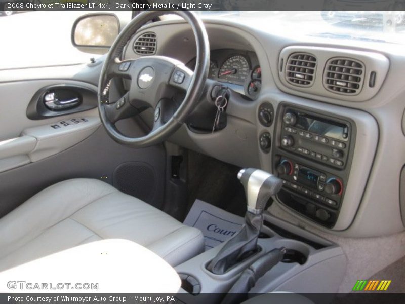 Dark Cherry Metallic / Light Gray 2008 Chevrolet TrailBlazer LT 4x4