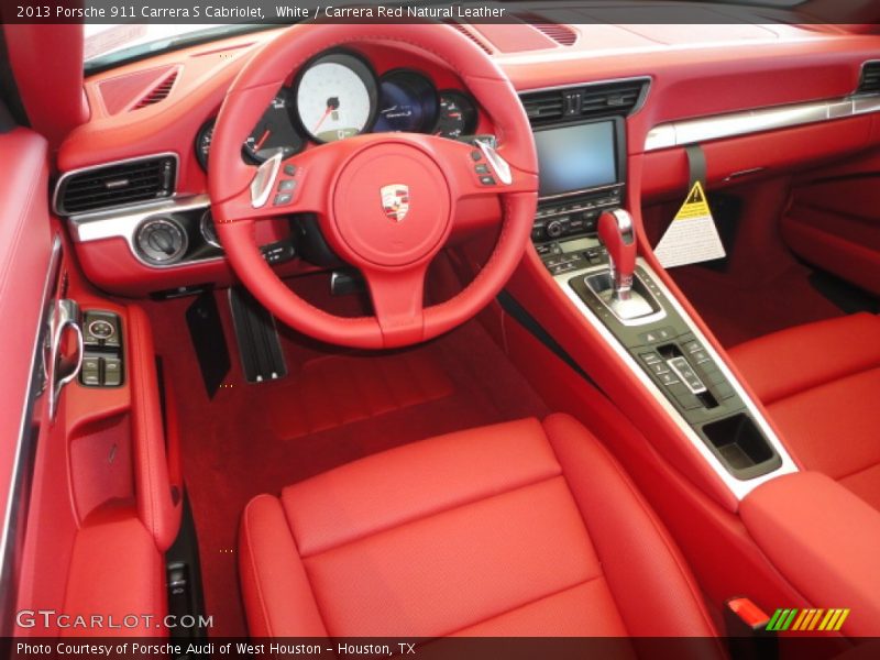 Carrera Red Natural Leather Interior - 2013 911 Carrera S Cabriolet 