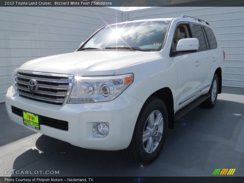 Blizzard White Pearl / Sandstone 2013 Toyota Land Cruiser