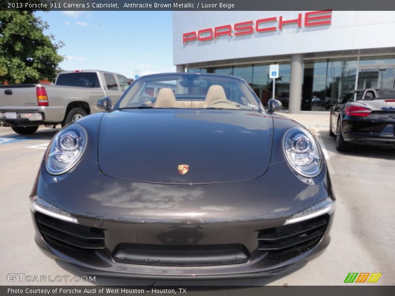 Anthracite Brown Metallic / Luxor Beige 2013 Porsche 911 Carrera S Cabriolet