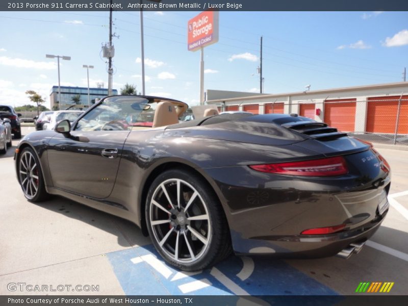 Anthracite Brown Metallic / Luxor Beige 2013 Porsche 911 Carrera S Cabriolet