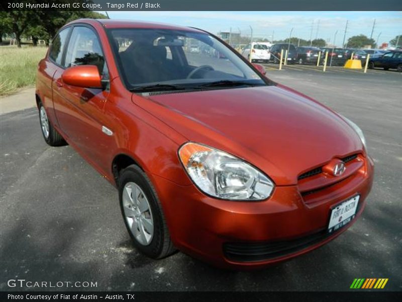 Tango Red / Black 2008 Hyundai Accent GS Coupe