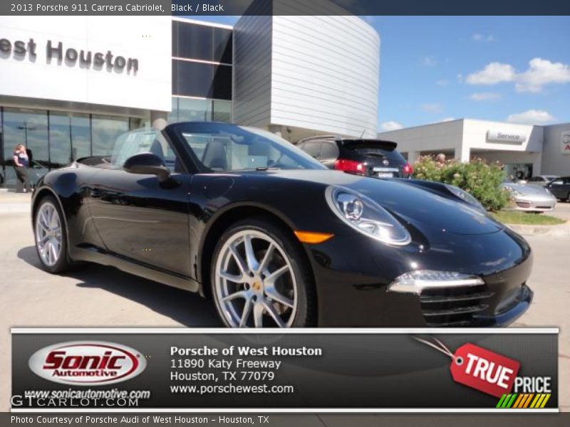 Black / Black 2013 Porsche 911 Carrera Cabriolet