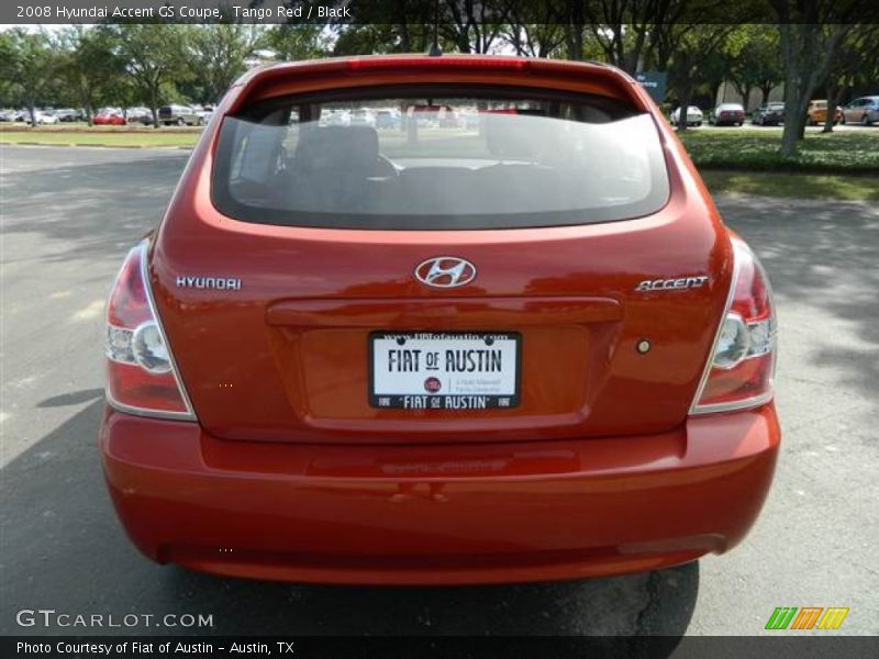 Tango Red / Black 2008 Hyundai Accent GS Coupe