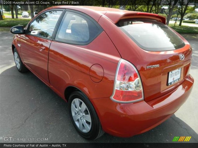 Tango Red / Black 2008 Hyundai Accent GS Coupe