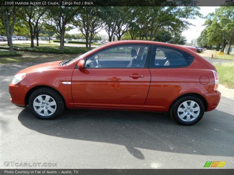Tango Red / Black 2008 Hyundai Accent GS Coupe